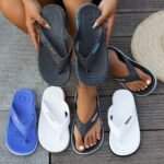 Fashion Contrast Color Flip Flops, Unisex Soft Sole Summer Beach Slide Shoes, Indoor & Outdoor Slides