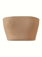 Women'S Seamless Strapless Bandeau Bra - Comfortable, Breathable Nylon Blend, No-Pad, Shoulder-Baring Design For Casual Attire - Image 8