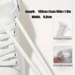 Easy-Clip No-Tie Elastic Shoelaces For Youngsters & Adults - 8Mm Wide, Durable Spandex Material - Image 2