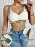 New Summer Style Women'S Lingerie With Fixed Cups, Gathers Side Breast, Prevents Sagging, Sexy Back Design, Comfortable And Seamless Bra.
