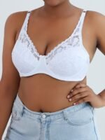 Julexy Elegant White Lace Push-Up Bra For Women - Ultra-Thin, Breathable Comfort, Non-Padded, Nylon/Elastane Blend, Hand Washable, Everyday Comfort Bra|Delicate Floral Lace|Hand Washable Bra - Image 9