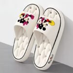 Mickey & Minnie Women'S Soft Eva Slippers - Comfortable, Non-Slip, Open-Toe Design For Home & Bathroom, All-Season Slip-On Shoes With Cartoon Patterns, Home Slippers | Playful Design | Soft Eva Material, House Slipper - Image 5