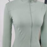 Women'S Quick-Dry Long Sleeve Zip-Up Sports Jacket - High Elasticity Breathable Yoga & Running Top With Front Pockets, Slim Fit All-Season Activewear For Gym, Outdoor Activities, Sleek Design, Durable Fabric