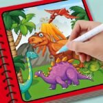 Reusable Magic Watercolor Book For Kids - Educational Cartoon Coloring Toy Set With Stencils And Markers, Dinosaur, Ocean, Pirate & Fairy Tale Themes, Vibrant Colors, High-Quality Paper, Suitable For Boys And Girls Aged 3+, Perfect Christmas/Thanksgiving/Easter Gift, Colouring Book Dinosaur, Dinosaur Colouring Book, Dinosaur Book, Childern Majic Copy Book, Art And Craft For Girl, Toy For Boy, Educational Toy, Drawing Book, Coloring Book For Kids, Coloring Book, Kids Girls Games