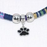 Nylon Pet Necklace With Colorful Paw Print Pendant - Adjustable Cat And Small Dog Collar With Ethnic Design - Durable And Stylish Pet Accessory - Image 7