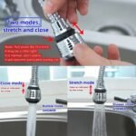 1Pc Universal 360? Rotating Kitchen Faucet Extender - Anti-Splash, Water-Saving Aerator Nozzle For Balcony Sink & Bathroom, Easy Vegetable Washing And Sink - Image 4