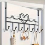 Contemporary Wall Mounted Hook Rack, Painted Finish, Multi-Purpose Organizer For Home And Office Use - Image 6