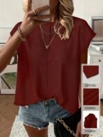 Women'S Sexy Semi-Sheer Summer Sweater Vest - Round Neck Sleeveless Light Blue Top, Hand Wash Only, Versatile Layering Piece For Casual To Dressy Outfits, Layering Fashion, Feminine Style, Fine - Image 9