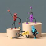 Diy Transforming Suction Cup Robot Toy For Youngsters 6-8 - Creative & Educational Sensory Play, Telescopic Pop Tube Design In Purple/Red/Blue/Yellow - Image 4