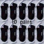 10 Pairs Men'S Athletic Crew Socks - Breathable Moisture-Wicking Polyester-Spandex Blend, Elastic Ribbed Cuff With Letter Design, Black & White Color Options, Machine Washable For Sports & Casual Wear - Image 5