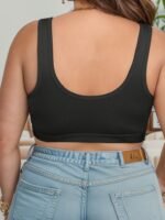 Women'S Plus Elegant Bra, Plus Size Solid Front Closure Full Cover Non Padded Bralette - Image 10