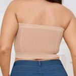 Plus Size Seamless Camisole, Comfortable No-Pad Bralette With Soft Breathable Fabric And Strapless Design