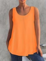 Solid Color Pleated Vest - Image 2