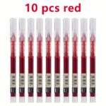 30Pcs/10Pcs Direct Liquid Quick Drying Ballpoint Pen, 0.5Mm Black, Blue, Red. Brush Questions To Write Homework Gel Pen, School Office Writing Stationery Gel Pen, A Good Pen To Write - Image 7