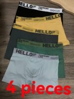 Random 1 Piece Men'S Underwear Hello Belt Four Seasons Suitable For Men'S Flat Front Shorts Solid Color Casual Soft Comfortable Breathable Men'S Boxer Briefs - Image 5