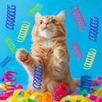 Whimsical Cat Spiral Toys - Interactive Indoor Playset For Kitten Hunting, Swatting, Biting - Colorful Plastic Coil Springs For Endless Fun And Exercise