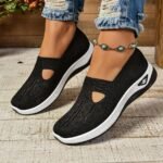 Women'S Slip-On Casual Sneakers - Breathable Fabric Upper & Eva Cushioned Sole, Low-Top Comfortable Walking Shoes For All-Season Wear, Multi-Color Options, Ladies Sneakers - Image 15