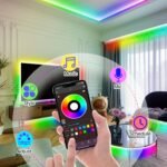 91.44Cm-30.48Meter Rgb Led Strip Lights With Remote & App Control, Adjustable Brightness, Diy Mode, Usb Powered, Abs Material, Non-Rechargeable Button Battery, For Bedroom, Living Room, Tv Mirror Backlight Decoration, Led Lights For Bedroom - Image 6