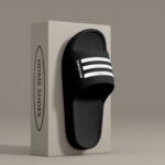 Unisex Superstar Eva Slides - Comfortable, Non-Slip Thick Sole Slippers For Indoor & Outdoor Use, Black & White Striped Design, Lightweight And Machine Washable, House Slippers - Image 6