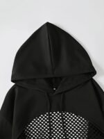 Solid Color Basic American-Style Mesh Hooded Sweatshirt For Women, Trendy And Stylish Top For Sweet And Spicy, New For Spring, Summer, And Autumn 2024, Casual Streetwear Jacket. - Image 8