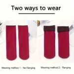 5Pcs Comfortable Warm Mid-Calf Boot Socks - Soft, Breathable, Elastic Polyester For Cold Weather, Mid-Calf, Boot Socks - Image 7