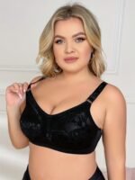 Plus Floral Seamless Push-Up Bra, Wire-Free Bra, Comfortable And Breathable Underwear - Image 8