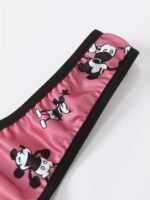 Plus Size Women'S Cartoon Mouse Print Letter Tape Non Padded Bralette - Image 3