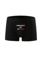 1 Pc Men'S "I Love You, My Girlfriend" Print Boxer Briefs - Ultra Comfortable, High Elasticity, Breathable, Lightweight, Casual Attire, Perfect Valentine'S Gift, Everyday Comfortable Underwear | Playful Print Briefs | Glossy Finish Underwear - Image 2
