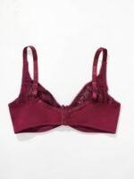 Floral Lingerie Elegant Plus-Size Women'S White Lace Bra - Sexy Floral Cut-Out Design, Ultra-Thin Breathable Fabric With Underwire Support, Hand Washable - Image 9