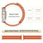Waterproof Silicone Sport Band For Iwatch - Fits 38Mm To 49Mm, Compatible With Series Se/Ultra/1-9, Replacement Strap With Secure Button Clasp - Image 2