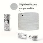 1Pair Free-Tie Shoelaces With Rhinestone Buckles, Fashion Elastic Lazy Shoelaces For Sneakers Canvas Shoes Skate Shoes, Women & Men - Image 9