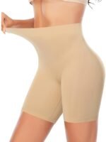 Women'S Plus Simple Shapewear Shorts, Plus Size Solid Tummy Control Butt Lifting Thigh Slimming Boyshorts - Image 5