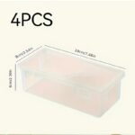 4Pcs Large Transparent Pp Storage Boxes With Lids, Suitable For Pens, Pencils, Markers, Crafts - Office And School Supplies Organizer, School Supplies Storage, Transparent Design, Secure Lid Feature - Image 4