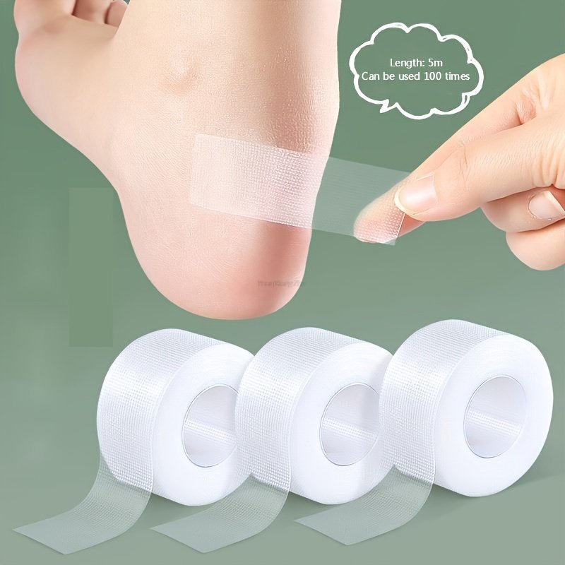 product-fancy-ed3f0b32-0064-4680-a53e-0da5033a4867.jpg 1Roll Anti-Wear Foot Patch, Multifunctional Transparent Gel Heel Sticker - Image 1