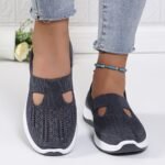 Women'S Breathable Slip-On Sneakers - Lightweight Knit Casual Shoes With Arch Support, Machine Washable & All-Season Comfort, Multi-Color Options For Casual Attire, Ladies Sneakers, Stylish Slipons, Comfortable Fit, Comfort Seekers - Image 10