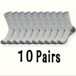 10 Or 20 Or 30 Pairs Of Men'S Fashion Crew Socks, Comfy Breathable Thin Sport Socks For All Seasons Wearing - Image 7