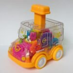 Interactive Transparent Gear Toy Car With Moving Parts - Push-Forward & Press-Play Mechanism, Durable Plastic Construction, Color-Changing Gears, Educational Learning For Boys & Girls, Educational Toy | Interactive Design | Color Changing Gears - Image 5