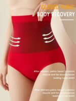 High-Waisted Tummy Control Shapewear Shorts For Women, Geometric-Patterned Polyamide 90% Spandex 10% Knit Fabric, No Padding, High Support, Pull-On Design, Butt Lifting, Belly Slimming Body Shaper Panties - Image 10