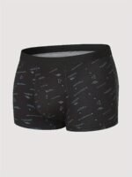 4Pcs Men'S Fashion Print Boxer Briefs Underwear Set Crotch Breathable Stretch Mid Waist Shorts Briefs Underwear - Image 4