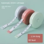 1Pc 60-Inch Retractable Double-Sided Mini Soft Tape Measure - Portable One-Click Ruler With Dual Hooks For Sewing, Tailoring, Knitting Crafts & Body/Fabric Measurement, Tape Measure For Sewing, Sewing Essential, Tailoring Tool, Compact Design, Durable Mechanism, Smooth Casing, Body Measurement, Sturdy Construction, Diy Hobbyists