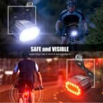 1Pc/2Pcs Mountain Bike Headlight And Taillight, Led Usb Rechargeable, Handlebar Mount, High Brightness For Night Riding - Image 7