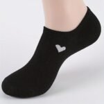 6/10 Pairs Unisex Ankle Socks With Heart Accents - Soft Breathable Moisture-Wicking No-Show Boat Socks For Men & Women, Assorted Colors, All-Season Casual Athletic Office Wear, Machine Washable - Image 12