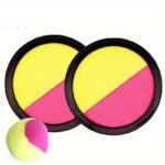 Kids Sticky Ball Game Set, 19Cm Mixed Color Plastic Fly Disc With Suction Cup, Interactive Throw And Catch Toy For School And Family Fun Activities - Image 5