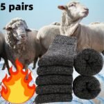 5 Pairs Men'S Thick Wool Blend Socks - Cozy Mid-Calf Winter Socks In Solid Colors (Dark Gray, Light Blue, Brown, Navy Blue, Beige, White), Soft & Warm For Casual Or Cold Weather, Cozy Footwear | Giftready Packaging | Quality Fabric Socks, Cute Socks - Image 12