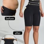 1Pc Women'S High-Waist Tummy Control Yoga Shorts - Black, Slimming & Butt Lifting, Non-Transparent, With Pulsator And Tummy Control, Comfortable Breathable Nylon/Spandex, Hand Washable - Ideal For Workouts And Daily Wear