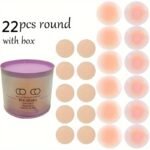 22Pcs Solid Silicone Nipple Cover, Invisible Strapless Counter Convex Breast Pasties, Women'S Lingerie & Underwear Accessories, 2024 Warm Selling, Reusable, Self-Adhesive - Image 2
