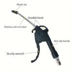 Heavy Duty Extended Reach Air Blow Gun With Double Hook, Stainless Steel Air Duct, Non-Slip Handle, And Plastic Tip - Manual Operation, No Electricity Required - Image 2