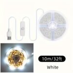 15.24Meter/9.75Meter/4.88Meter Usb Led Strip Lights, 5V 2835 White/Warm White Led With Switch Button, Flexible Usb Tape, Adhesive, Cuttable For Tv Backlight, Bedroom, Cabinet, Kitchen, Diy Lighting - Nbbuff - Image 9