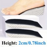 Black Eva Height-Increasing Insoles - Honeycomb Shock Absorption, 2/3/4/5Cm Height Increase, Unisex For Men And Women, Comfortable Foot Support With Breathable Design - Image 3