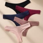 5Pcs Of High Elasticity Autumn And Winter Women'S Underwear, Soft And Breathable Sexy Women'S Underwear, Women'S Underwear Underwear